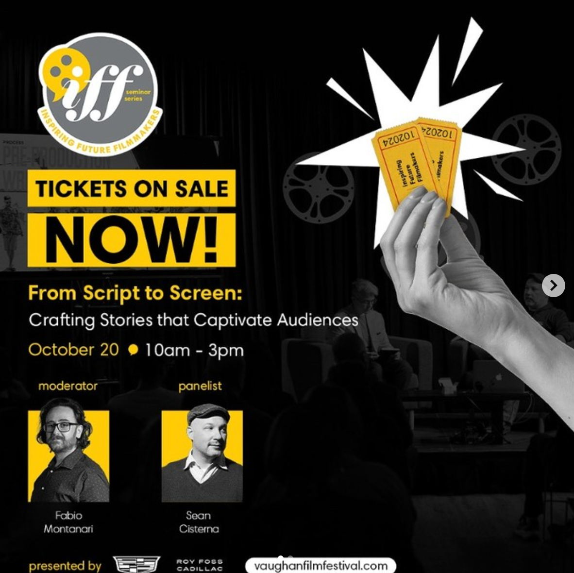 Moderator | IFF Seminar Series: From Script to Screen.